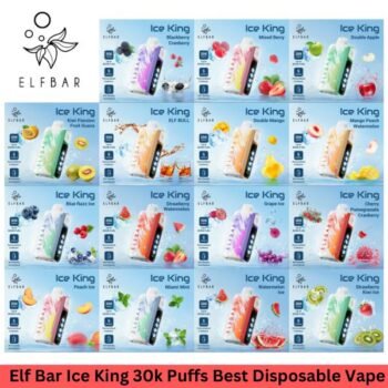 Elf Bar 30K Dubai Ice King disposable vape collection with adjustable cooling display