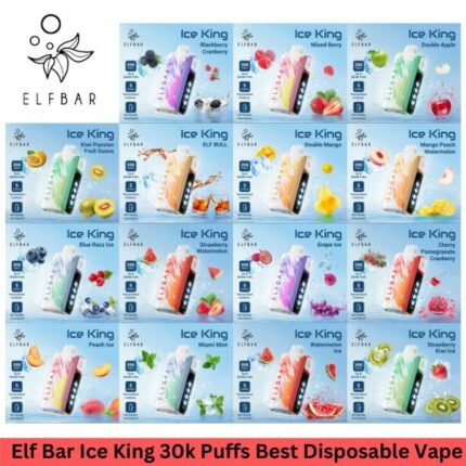 Elf Bar 30K Dubai Ice King disposable vape collection with adjustable cooling display
