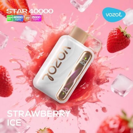 Buy Vozol 40k Puffs Strawberry Ice flavor disposable vape with dynamic regular and surge dual power modes.
