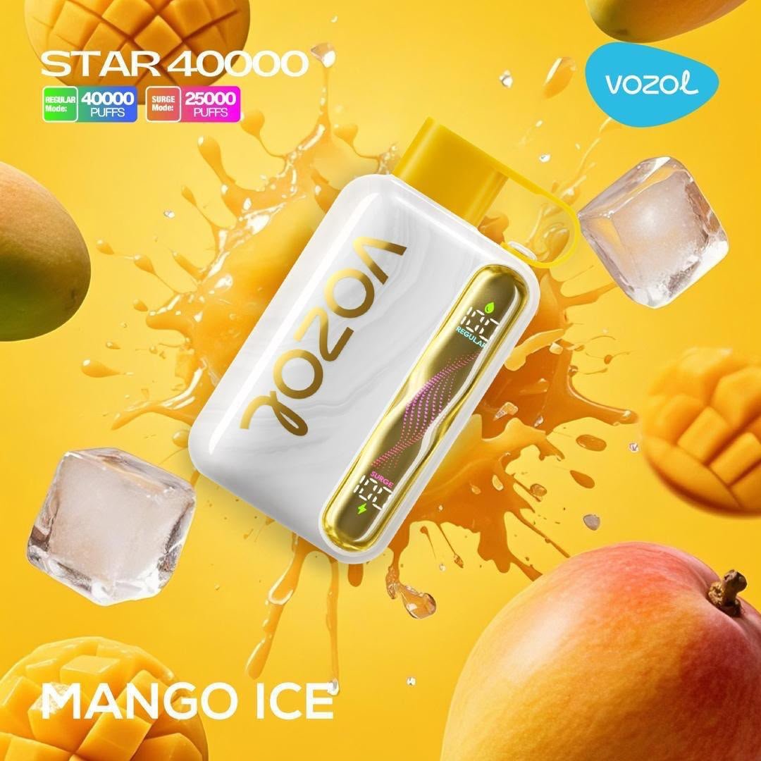 buy-vozol-40k-puffs-mango-ice-vape-dubai Buy Vozol 40k Puffs Mango Ice rich tropical Alphonso mango nectar layered over heavy crushed ice.