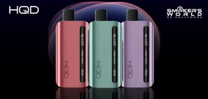 HQD Glaze 12k Puffs disposable vape with smart LED indicator screen available at US Vape UAE