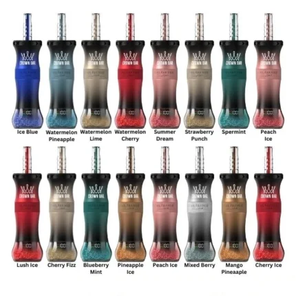 Al Fakher Crown Bar 60K Dubai EHoseX disposable shisha vape lineup with smart dual mode display screen