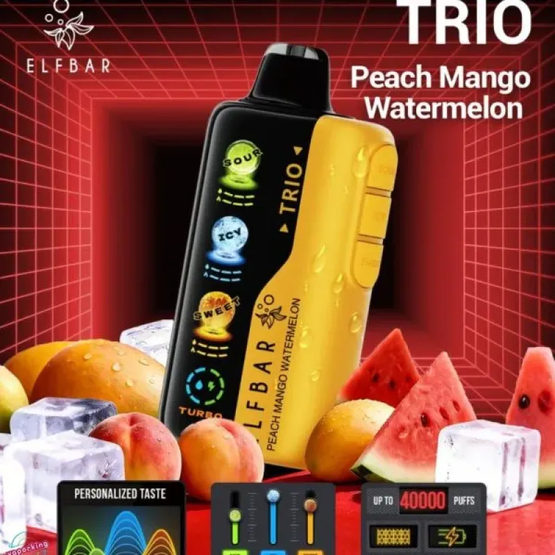 buy-elf-bar-40k-puffs-peach-mango-watermelon-vape-uae Buy Elf Bar 40k Puffs Peach Mango Watermelon mixed tropical fruit flavor vape pod in UAE.
