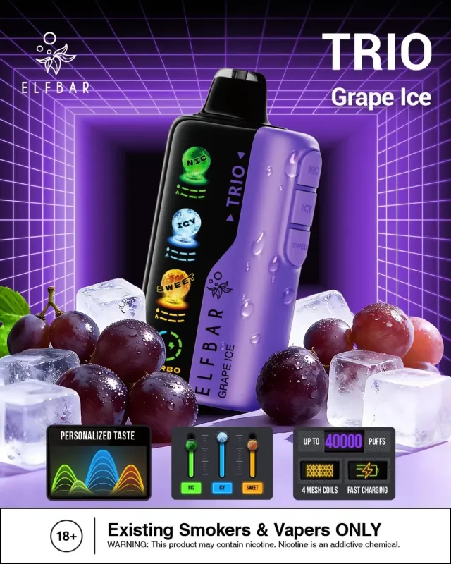 buy-elf-bar-40k-puffs-grape-ice-vape-dubai Buy Elf Bar 40k Puffs Grape Ice refreshing cooling sweet dark grape flavor disposable vape.