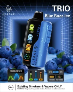 Elf Bar Trio 40000 Puffs Blue Razz Ice menthol vape