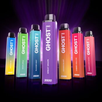 Ghost Pro 3500 Dubai disposable vape lineup by Vapes Bars