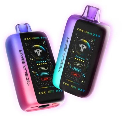 Tesla Bar 50K Dubai Aurora Pink Purple flavor smart disposable vape