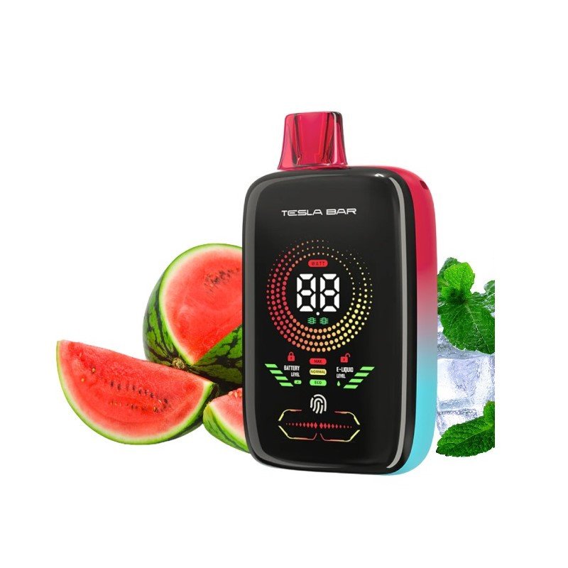 tesla-bar-xt-25000-0 Tesla Bar 50K Dubai Watermelon Mint Ice flavor smart disposable vape