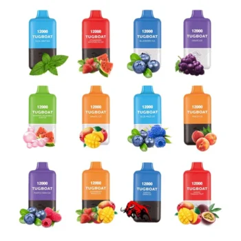 Tugboat Super 12k Puffs Variable Disposable Vape flavor lineup array available at US Vape UAE.