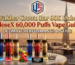 Al Fakher Crown Bar 60K Dubai EHoseX 60000 puffs disposable shisha vape lineup with smart base screen and crystal glow available at US Vape UAE.
